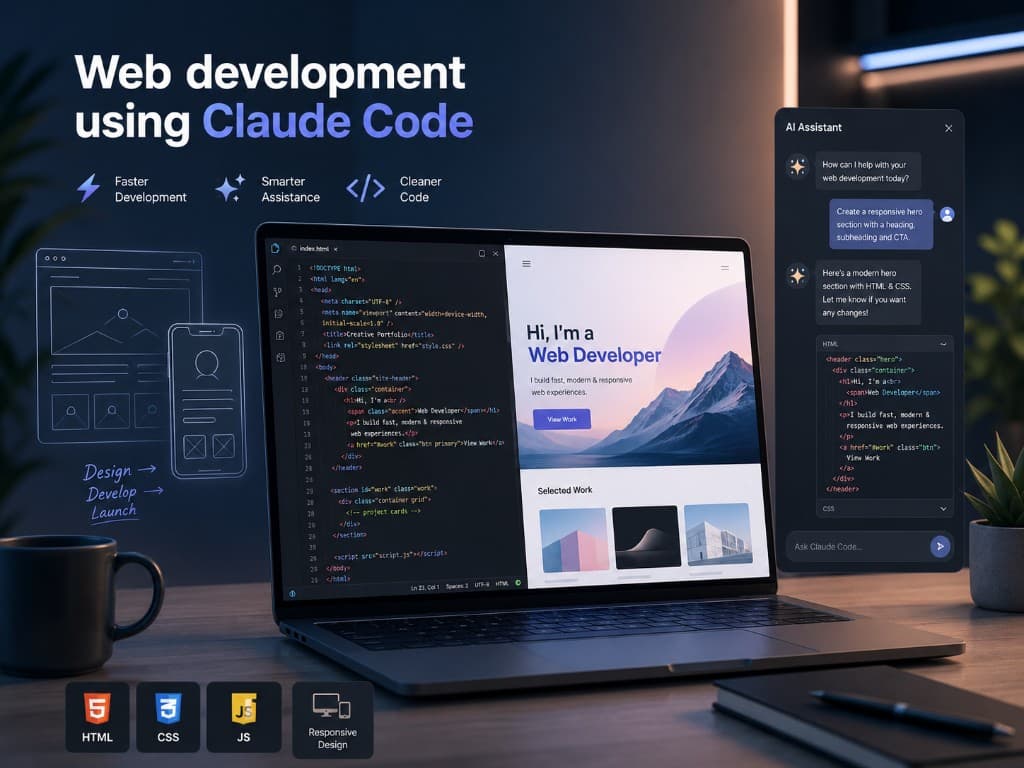 Claude Codeを活用したWeb開発のイメージ